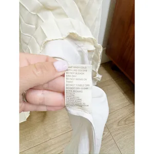 NWT Anthropologie Let Me Be One-Shoulder Pleated Maxi Dress Cream White Medium thumbnail 14