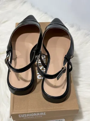 Cushionare Black Pointed Slingback Flats with Memory Foam 9.5 thumbnail 4