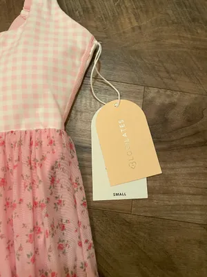NWT! Popflex Target X Blogilates Sweetheart Babydoll Dress Gingham/Floral Size Small thumbnail 5