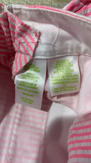 Lilly Pulitzer Pink Striped Shorts with Embellished Design Women’s 6 / Read Description The waist was modified and now is 24 inches. This short is for a girl with small waist (Please See the pics) thumbnail 6