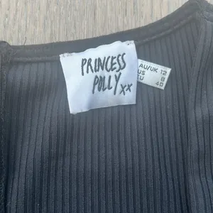 Princess Polly Sara Romper Black Ribbed Size 8 thumbnail 4