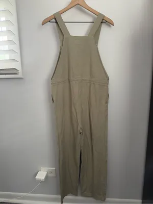 Rhythm. Small Jumpsuit Sage Green Relaxed Wide Leg Beach Linen Cotton thumbnail 5