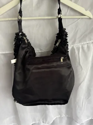 Y2K Sequin Hobo Shoulder Bag Black thumbnail 4