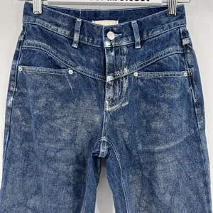 BDG Urban Outfitters Straight Leg‎ Cowboy Jean Metallic Mid Rise Women's Size 25 thumbnail 3