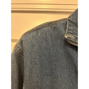 Vintage 90’s Long Sleeve Full Zip Retro Midi Blue Denim Dress Size 3 Rocker thumbnail 3