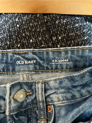 Old‎ Navy Women's Size 0 O.G. Loose Straight Jeans Light Wash Distressed Stretch thumbnail 10