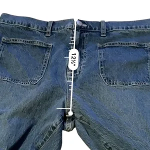 J.Crew Full Length Wide-Leg Jeans Womens 31 Blue‎ Patch Pocket High Rise Denim thumbnail 9