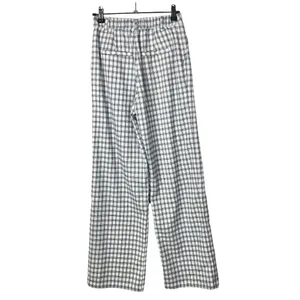 Hollister Ultra High‎ Rise Light Blue Plaid Flare Leg Trouser Pants XS thumbnail 2