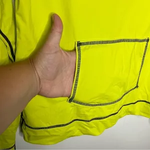 Athleta neon long sleeve shirt kangaroo pocket size small‎ thumbnail 2