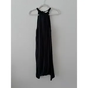 A.L.C. Black Gray Draped Halter Neck Shift Mini Dress Elegant Party Dress Size M thumbnail 2
