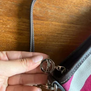 Longchamp Pink and Cream canvas purse thumbnail 2