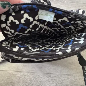 Vera Bradley Canterberry Cobalt Mini Hipster Quilted Cotton Crossbody Bag thumbnail 6