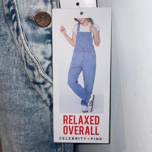 Celebrity Pink Denim Overalls thumbnail 5