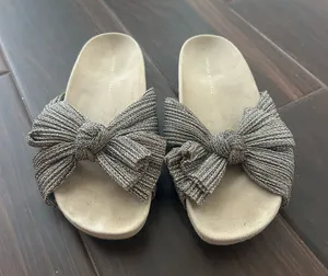 NEW Loeffler Randall Women’s Champagne Glitter Caro Sandals Size 7 thumbnail 1