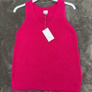 Target A New Day Sleeveless Knit Sweater Tank Top Pink XS thumbnail 1