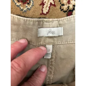 Joie‎ Womens Size 8 Khaki Crop Pants Casual 100% Cotton Utility Style thumbnail 3