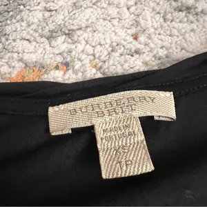 BURBERRY BRIT Black Short Sleeve T-shirt Embroidered Logo Size‎ XS thumbnail 4