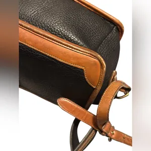 Vintage Dooney & Bourke Black and Brown Leather Bag Equestrian Crossbody thumbnail 6