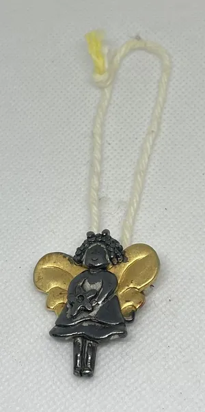 Angel Silver‎ Gold One Inch Pin. TT thumbnail 1