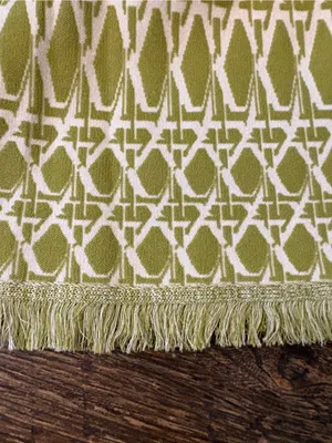 Diane von Furstenberg Reilly Dress Womens S Chartreuse Fringe Geometric thumbnail 10