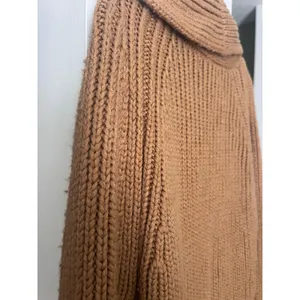 KF/KaufmanFranco‎ x RTR Camel Knit Sweater Coat Size Small Brown Chunky Cardigan thumbnail 11