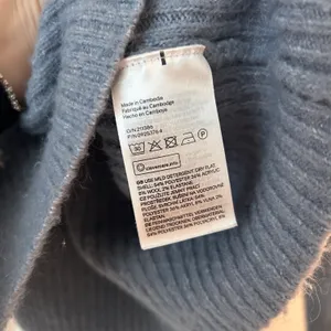 H&M Blue wool blend ribbed knit oversized sweater thumbnail 4