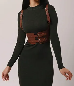 Brown Leather Harness Belt thumbnail 1