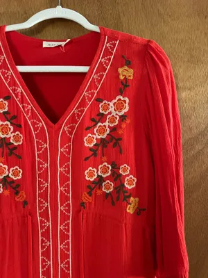 Roolee floral red maxi dress  thumbnail 2