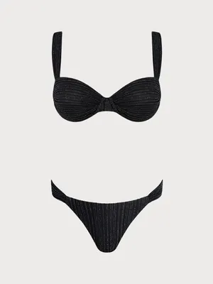 Rihoas Black Sequins Underwire Bikini Set thumbnail 2