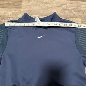 Nike Pro Therma-FIT ADV Womens Mock‎ Neck Long Sleeve Training Top Navy Blue L thumbnail 11