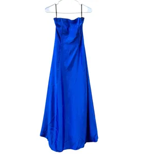 Gunne Sax Jessica McClintock Blue Strapless Prom Gown‎ Vintage Y2k Formal Dress thumbnail 6