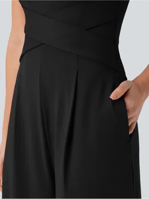 Halara U Back Sleeveless Casual Jumpsuit with Pockets size Large thumbnail 4