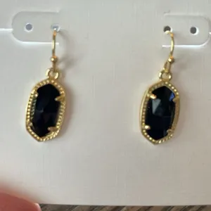 Kendra Scott Lee Earrings in Black Glass NEW thumbnail 3