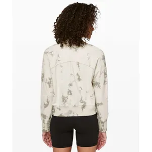 Lululemon Ready to Roll Crew Shibori Dove Grey Cement Grey Sweatshirt XS/S 612 thumbnail 2