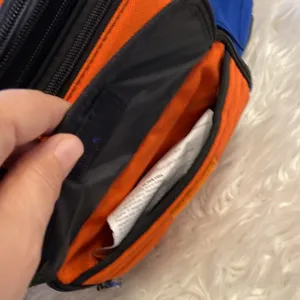 THERMOS Lunch Bag pretty big orange and Blue color BNWOT long 13” wide 12” thumbnail 11