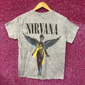 Nirvana In Utero Album Angel Art Outline Grunge Band Tee S thumbnail 1