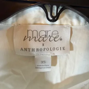 Mare Mare x Anthropologie White Button Down Blouse Bodysuit Womens XS Minimalist thumbnail 7