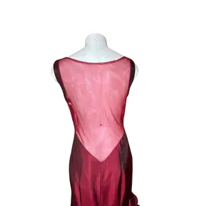 Tiffany Designs Burgundy Beaded Ruffle Mermaid Formal Gown Size 10 thumbnail 10