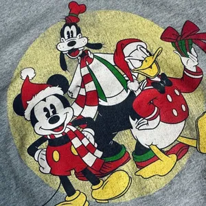 Disney Mickey & Friends Christmas Gray Graphic Tee Shirt thumbnail 5