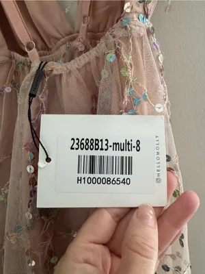 Hello Molly Try Your Luck Sequin Dress Multi Blush Pink Size 8 NWT $99.95 thumbnail 6