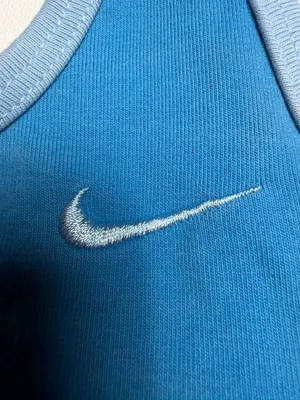 Nike Dri-Fit Women's Blue Built-In Sports Bra Athletic Tank Top thumbnail 7
