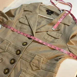 Luii jacket medium neutral jacket denim feel cotton blend cute buttons pockets Tan thumbnail 4