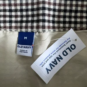 NWT Old Navy Faux Wrap Gingham Mini Skirt Brown Plaid Preppy A-Line Size M thumbnail 5