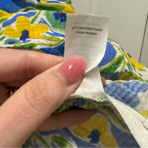 Lulus Artful Allure Blue Multi Floral Sleeveless Peplum Cami Top Medium thumbnail 9