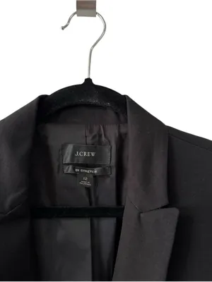 J.Crew Parke Bi-Stretch Cotton Blend Black Blazer Jacket Size 12 thumbnail 4