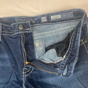Miss Me size 30 boyfriend capri jeans denim chunky stitch crop thumbnail 6