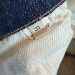 Oliver Logan Crosby Relaxed Taper Jeans Dark Wash Distressed Slow Denim Size 31 thumbnail 16
