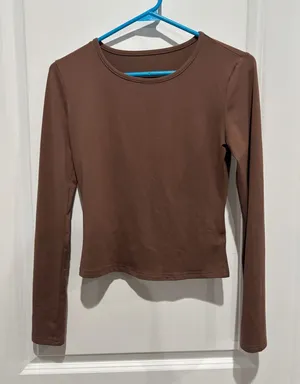 Brown long sleeve shirt, Sz S thumbnail 1