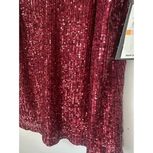 NWT Vince Camuto Small Womens Sequin Tank Top Red Lined V-Neck Party thumbnail 9