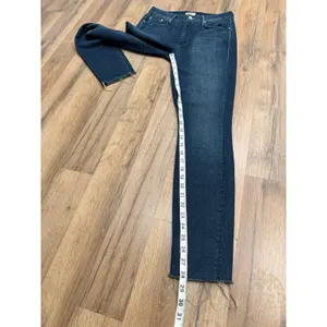 MOTHER Looker Ankle‎ Fray High Waist Jeans Dark Wash Women's 26 thumbnail 9